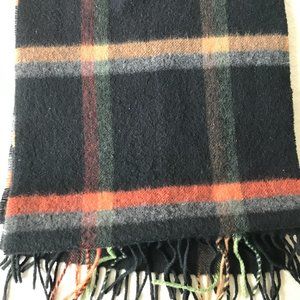 Joseph + Lyman Cashmere Black Brown Plaid Shawl S… - image 1